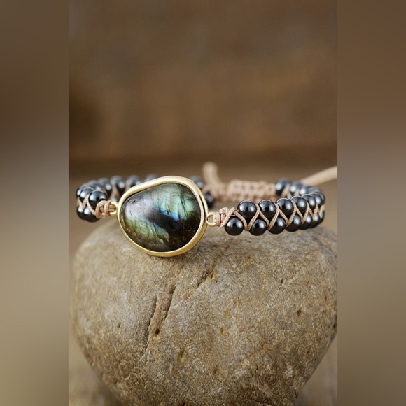 Natural Stone Beaded Bracelet - Picture 1 of 4